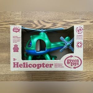NEW Green Toys Helicopter, Green Blue 100% Recycled Plastic